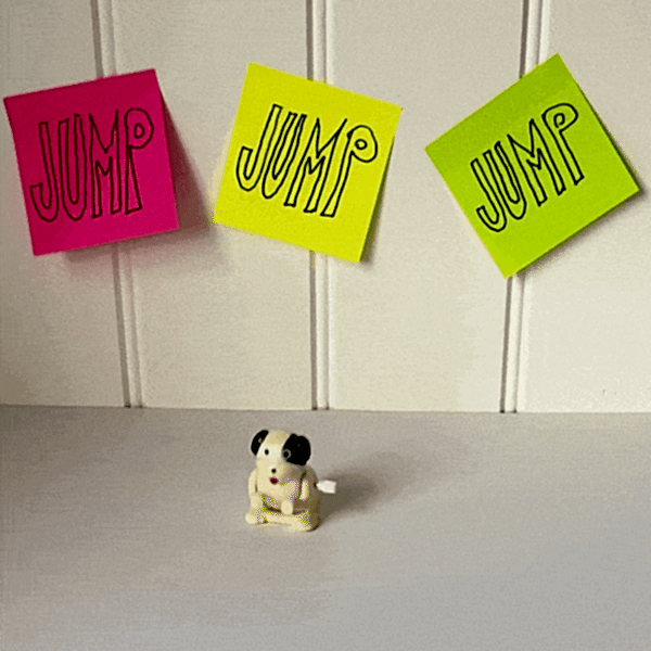 Wind-up jumping animal toy - Dog